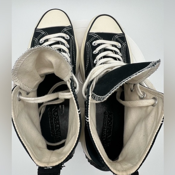 Converse Run Star Hike x J.W. Anderson Black/Gum High Sneaker M 8.5 W 10 Unisex - Picture 6 of 9